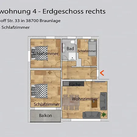 Διαμέρισμα Auszeit-im-harz Haus 3 4 Braunlage